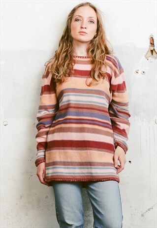 VINTAGE 90S GRUNGE STRIPED JUMPER