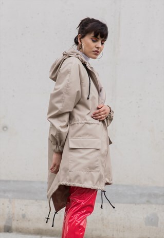 WARM WINTER COAT / PARKA MOCCA DARK BEIGE