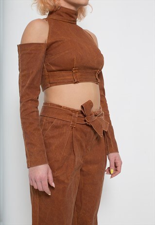 GRUNGE RUST TWO PIECE DENIM SUIT
