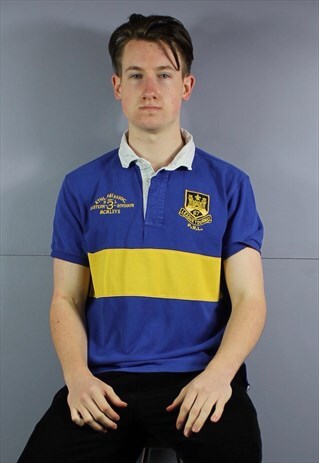 VINTAGE POLO RALPH LAUREN POLO SHIRT IN BLUE WITH EMBROIDERE