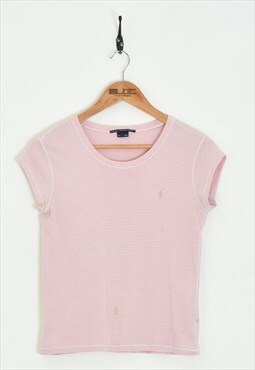 Vintage Women's Ralph Lauren T-Shirt Pink XXXSmall