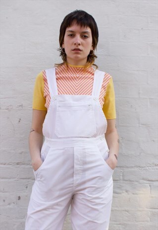 90S VINTAGE WHITE DUNGAREES