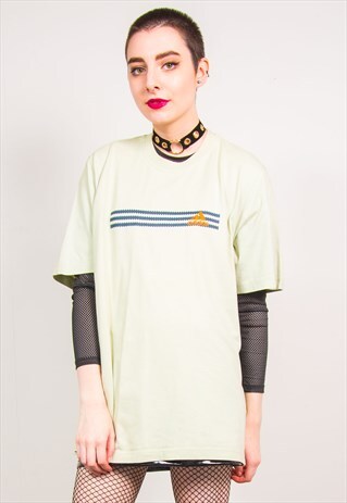 ADIDAS VINTAGE 90'S PASTEL GREEN SHORT SLEEVE T-SHIRT