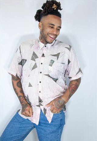 VINTAGE HAWAIIAN CRAZY PATTERNED SHIRT