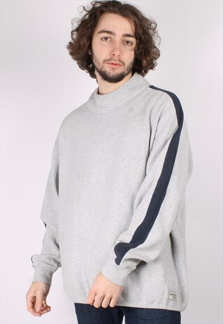 VINTAGE EDDIE BAUER TURTLE NECK SWEATSHIRT IN GREY