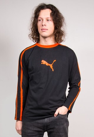 90'S VINTAGE BLACK PUMA LONG SLEEVE T-SHIRT