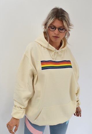 G&G UNISEX VANILLA CHUNKY RAINBOW HOOD