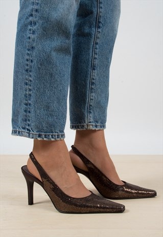 SPARKLE SLINGBACK HEELS