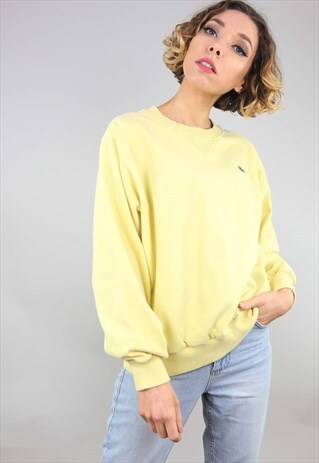 VINTAGE OVERSIZED LACOSTE YELLOW SWEATSHIRT