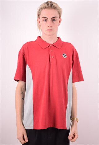 NORTH SAILS MENS VINTAGE POLO SHIRT XXL RED 90S