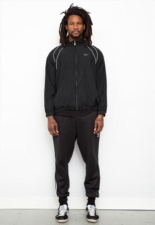 90'S NIKE VINTAGE BLACK SPORTS SHELLSUIT JACKET