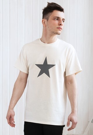MINIMAL MINIMALIST STAR T SHIRT - SIMPLE RETRO GEOMETRIC