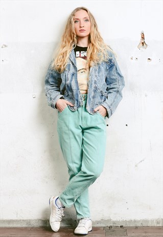 VINTAGE 90S ACID WASH DENIM JACKET