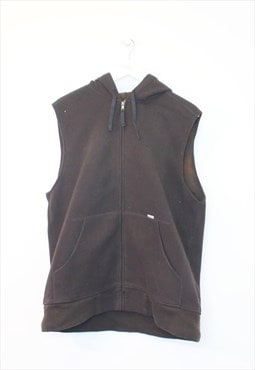 Vintage Carhartt fleece gilet in brown. Best fits XL