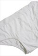 Plain White High Waist Cotton Brief Elasticated Full Bum 