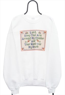 Vintage Lord Graphic White Sweatshirt Womens