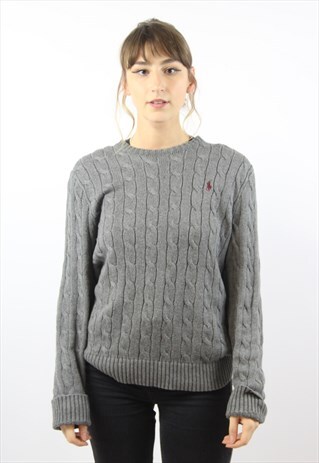 VINTAGE POLO RALPH LAUREN GREY JUMPER