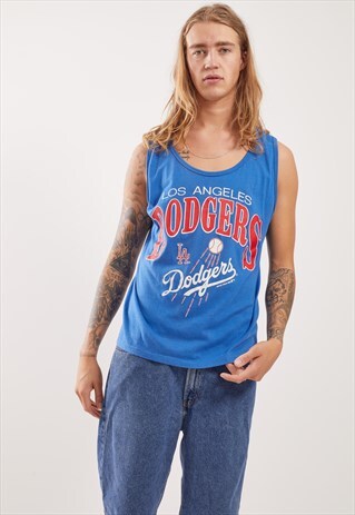 VINTAGE LOS ANGELES DODGERS GRAPHIC FESTIVAL VEST