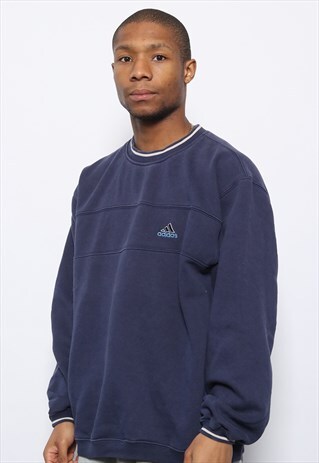 VINTAGE ADIDAS LOGO SWEATSHIRT NAVY
