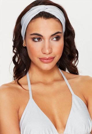 SILVER SHIMMER TWIST HEADBAND