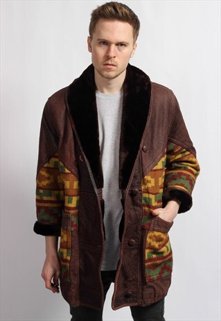 VINTAGE AZTEC SHERPA JACKET