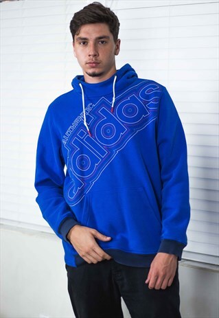 VINTAGE ADIDAS HOODIE SWEATSHIRT LOGO 90S XL 22.1
