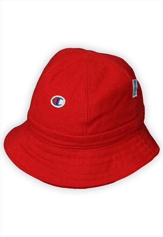 Vintage Champion 70s Red Bucket Hat Mens