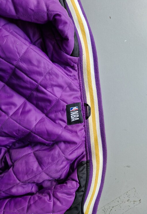 Vintage NBA L A Lakers Purple Satin Starter Jacket Men's Large