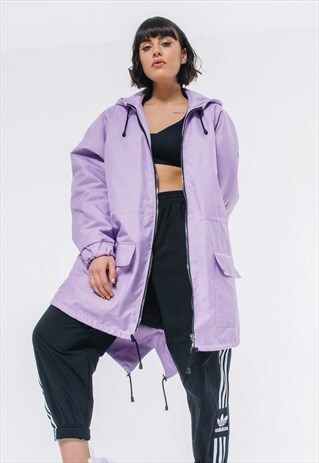 WINDBREAKER PARKA COAT IN LILAC