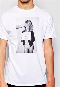 Kissing is Cool White Tee