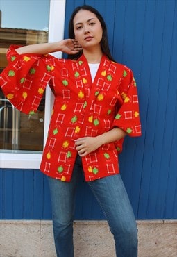 Kimono Jacket in Red