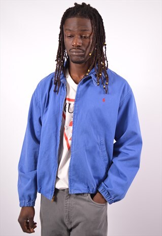 VINTAGE POLO RALPH LAUREN HARRINGTON JACKET BLUE