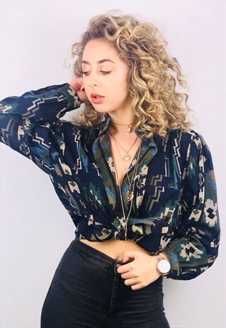VINTAGE OVERSIZED PATTERN SHIRT