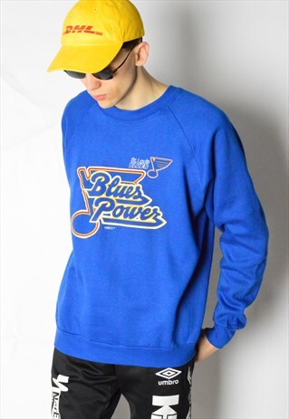 VINTAGE 90S BLUE NHL HOCKEY BLUES SWEATSHIRT