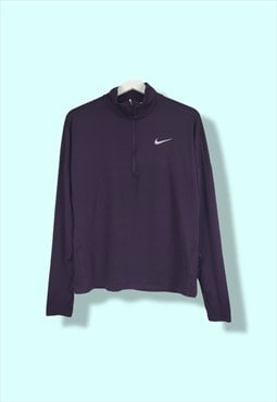 Vintage Nike Windbreaker Sweatshirt in Purple S