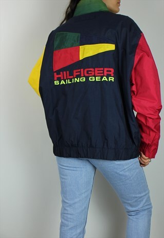VINTAGE TOMMY HILFIGER JACKET W LOGO FRONT & BACK