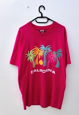 Vintage California USA pink single stitch T-shirt XL  