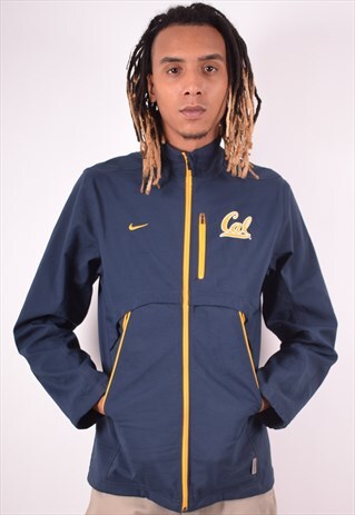 NIKE MENS VINTAGE TRACKSUIT TOP JACKET SMALL NAVY BLUE 90S