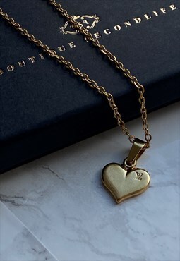 Authentic Louis Vuitton Heart Charm - Rewroked Necklace