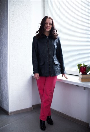 VINTAGE 80'S BROWN LEATHER JACKET