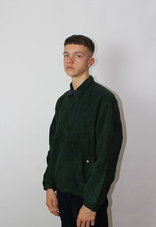 VINTAGE POLO RALPH LAUREN FLEECE HARINGTON JACKET
