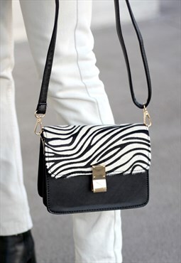 zebra cross body bag