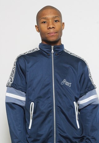 VINTAGE ASICS TAPE LOGO TRACK JACKET