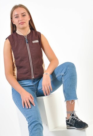 VINTAGE GILET IN BROWN