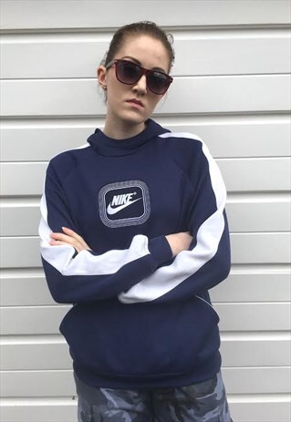 WOMENS VINTAGE 80S FESTIVAL NIKE HOODY JUMPER SWEATSHIRT