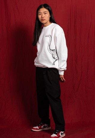 HYBRID DINO SWEATSHIRT IN WHITE