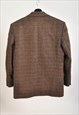 VINTAGE 90S CHECKERED TWEED BLAZER JACKET
