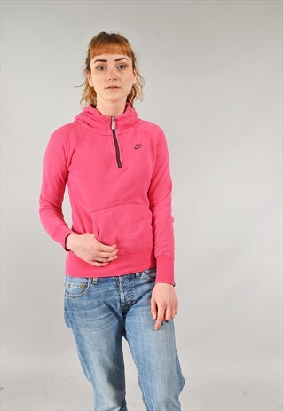 VINTAGE NIKE PINK HOODED SWEATER