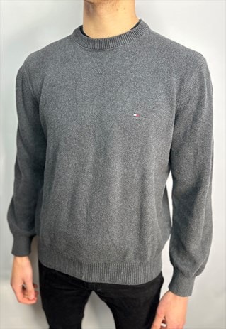 VINTAGE TOMMY HILFIGER JUMPER IN GREY