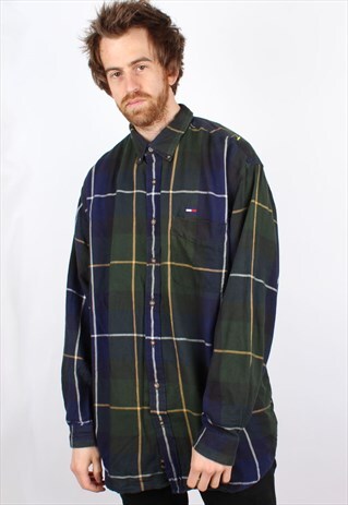 VINTAGE TOMMY HILFIGER CHECK BUTTON DOWN SHIRT